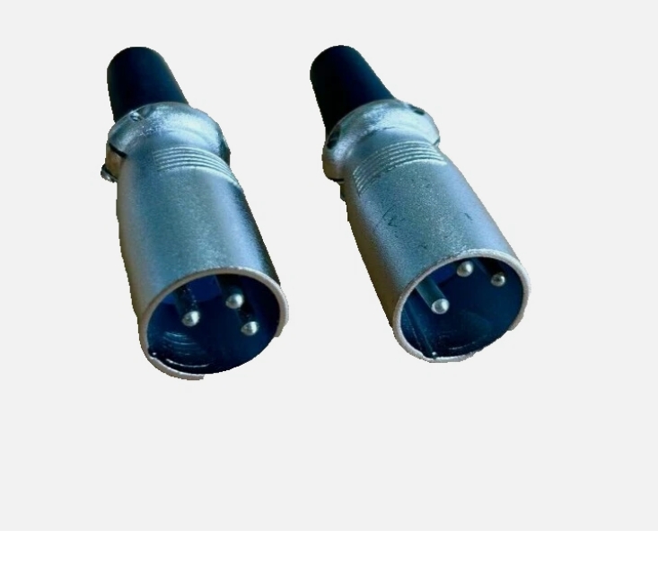 XLR Male 3-Pin to 1/4" 6.35mm Mono Male Plug Audio Cable DJ Mic Adapter 2 pcs