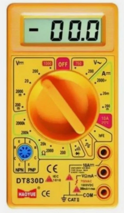 DT830D - 1000V DC/750V AC Digital Multimeter